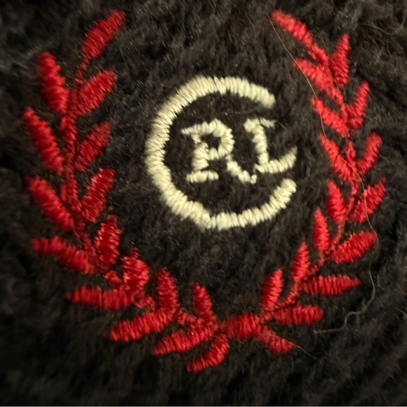 VTG CHAPS Ralph Lauren Sweater 100% Cotton Black Crew Neck Men XL Preppy NWT - Picture 5 of 10